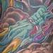Tattoos - Asian Dragon and Yellow Lotus cover up half sleeve - 79345
